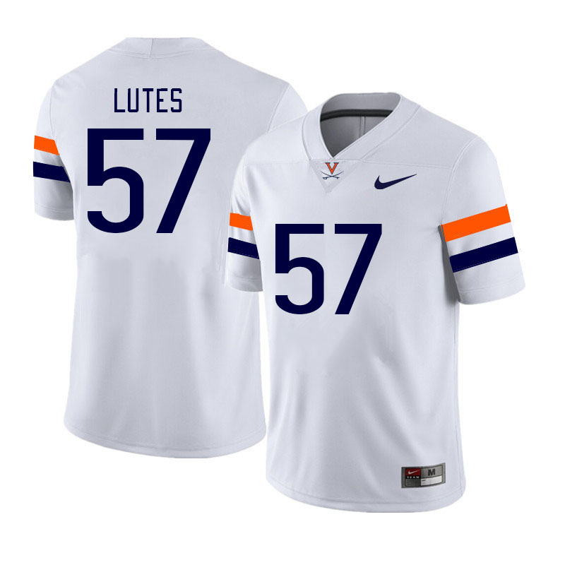 Men #57 Andy Lutes Virginia Cavaliers College Football Jerseys Stitched Sale-White